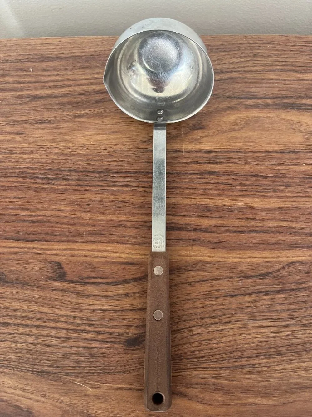 VTG Ekco Eterna Stainless Steel MCM Wooden Spatula Ladle Carving Fork Set of 3